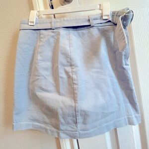 High Waisted Baby Blue Skirt